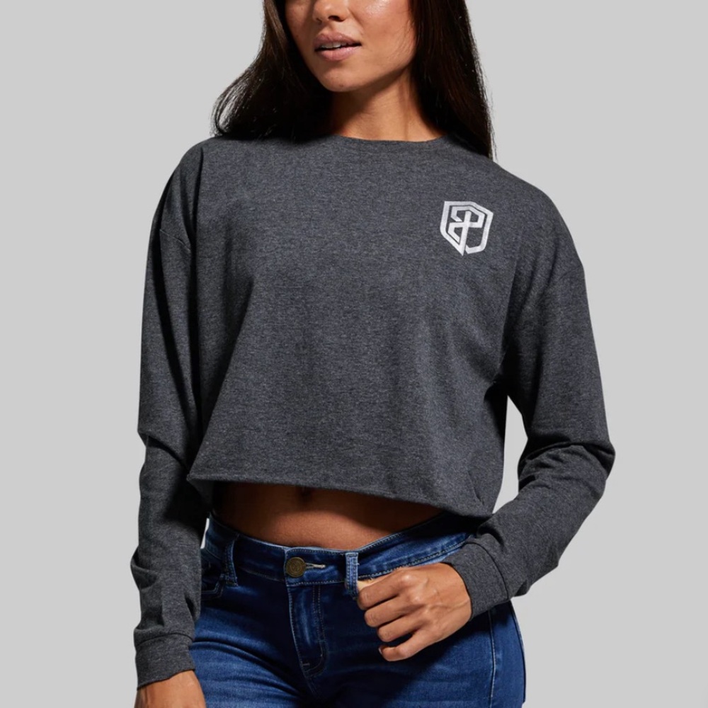 Women's Charcoal Gray Crop Top
